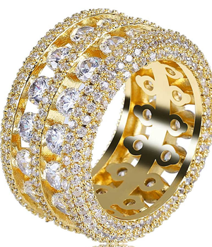 Double Stack Row Ring Iced Out!!!