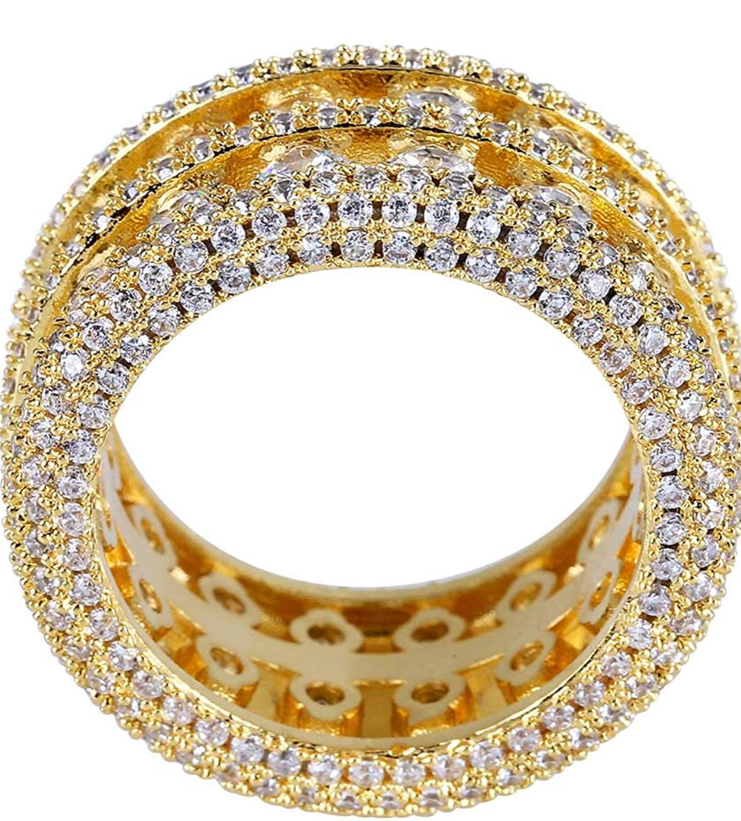 Double Stack Row Ring Iced Out!!!