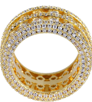 Double Stack Row Ring Iced Out!!!