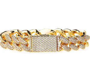 20mm Iced Out Spot Cuban Link!!