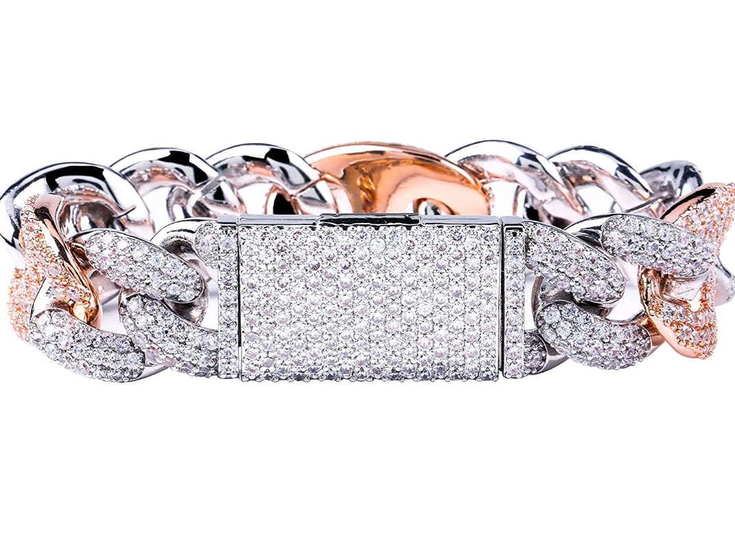 16 mm Iced Out Spot Cuban Link!!