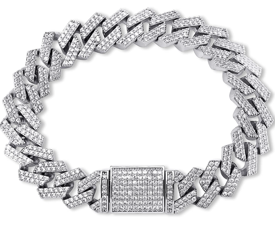 Iced Out 14mm Cuban Link Bracelet