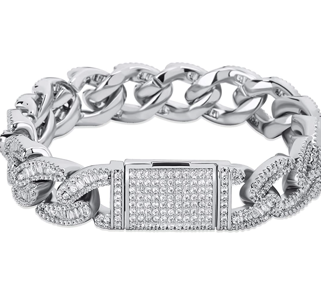 Fully Iced Out Curb Cuban Bracelet