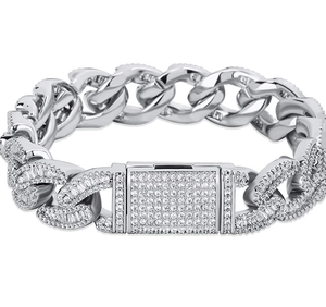 Fully Iced Out Curb Cuban Bracelet