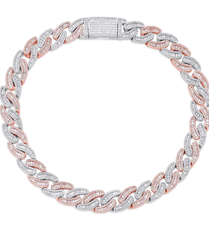 14mm Fully Iced Out Stretch Cuban Chain