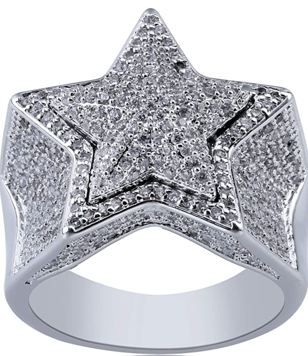 Iced Out Pop Out Star Ring