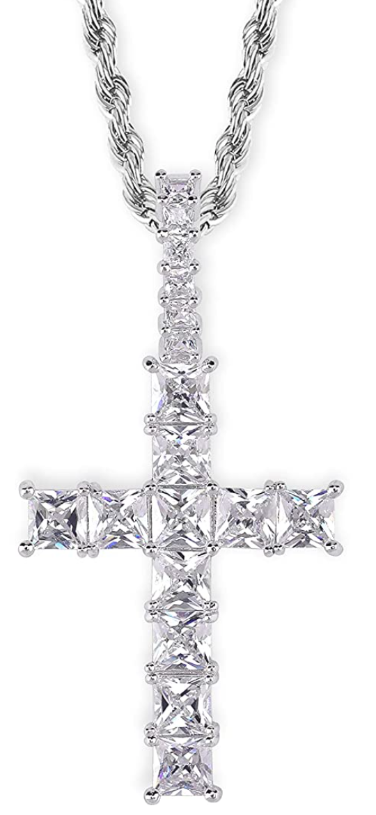 Iced Out Princess Cut Cross!