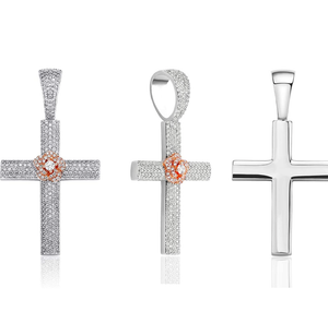 Iced Out Rose Cross