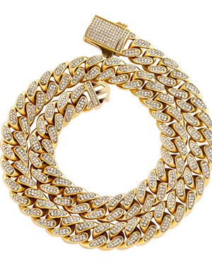 12mm Iced Out Cuban Link Chain