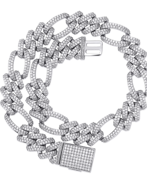 Iced Out 18mm Figaro Link Chain