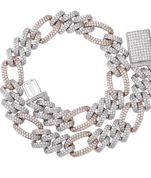 Iced Out 18mm Figaro Link Chain