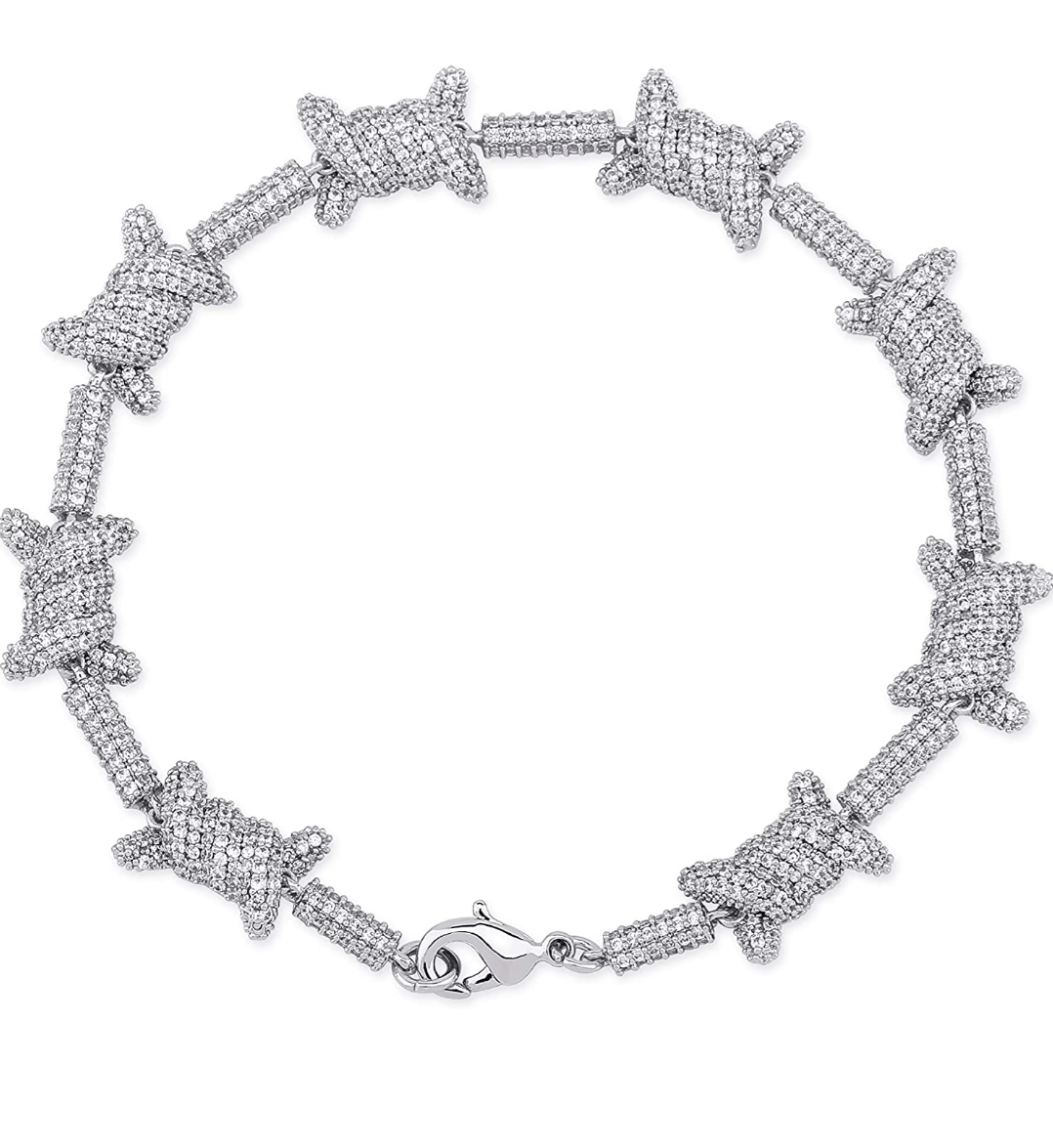 10mm Iced Out Spiked Out Bracelet
