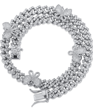 Iced Out Butterfly Chain