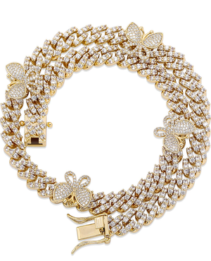 Iced Out Butterfly Chain