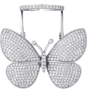 Iced Out Butterfly Ring