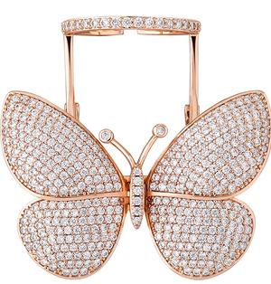 Iced Out Butterfly Ring