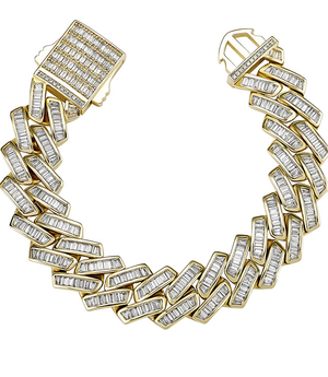 18mm Baguette Cuban Bracelet