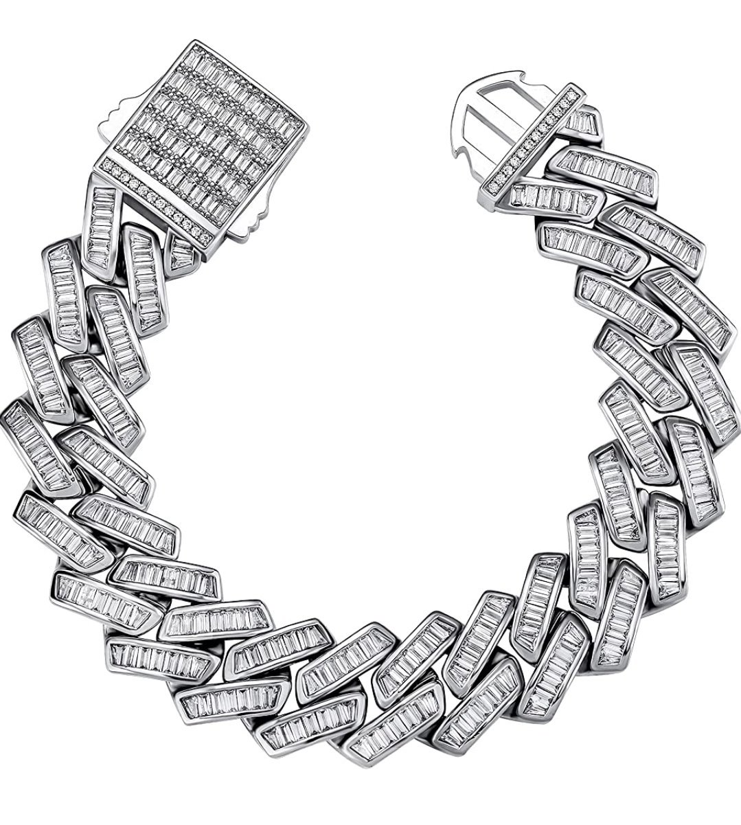 18mm Baguette Cuban Bracelet