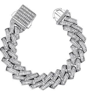 18mm Baguette Cuban Bracelet