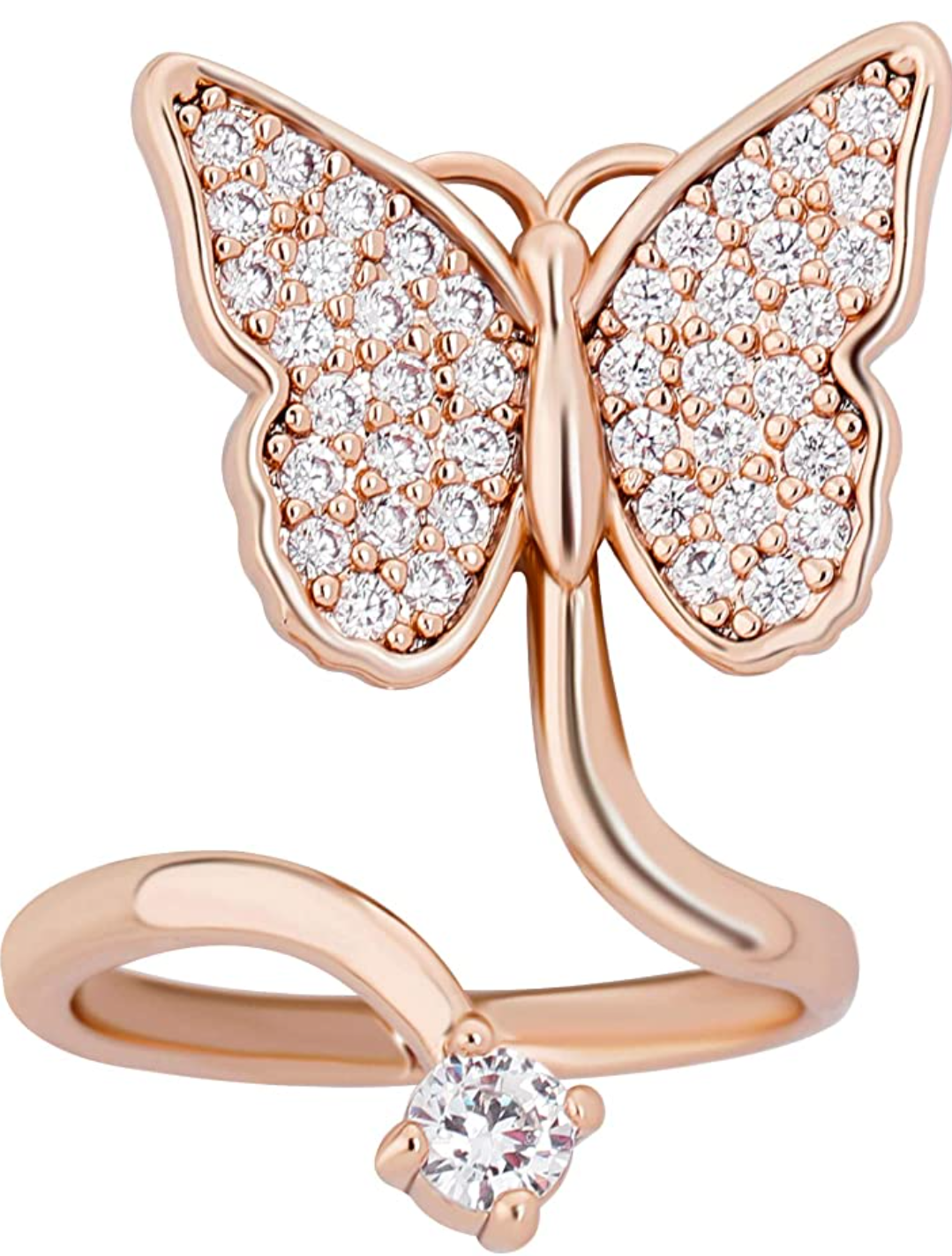 Small Adjustable Butterfly Ring