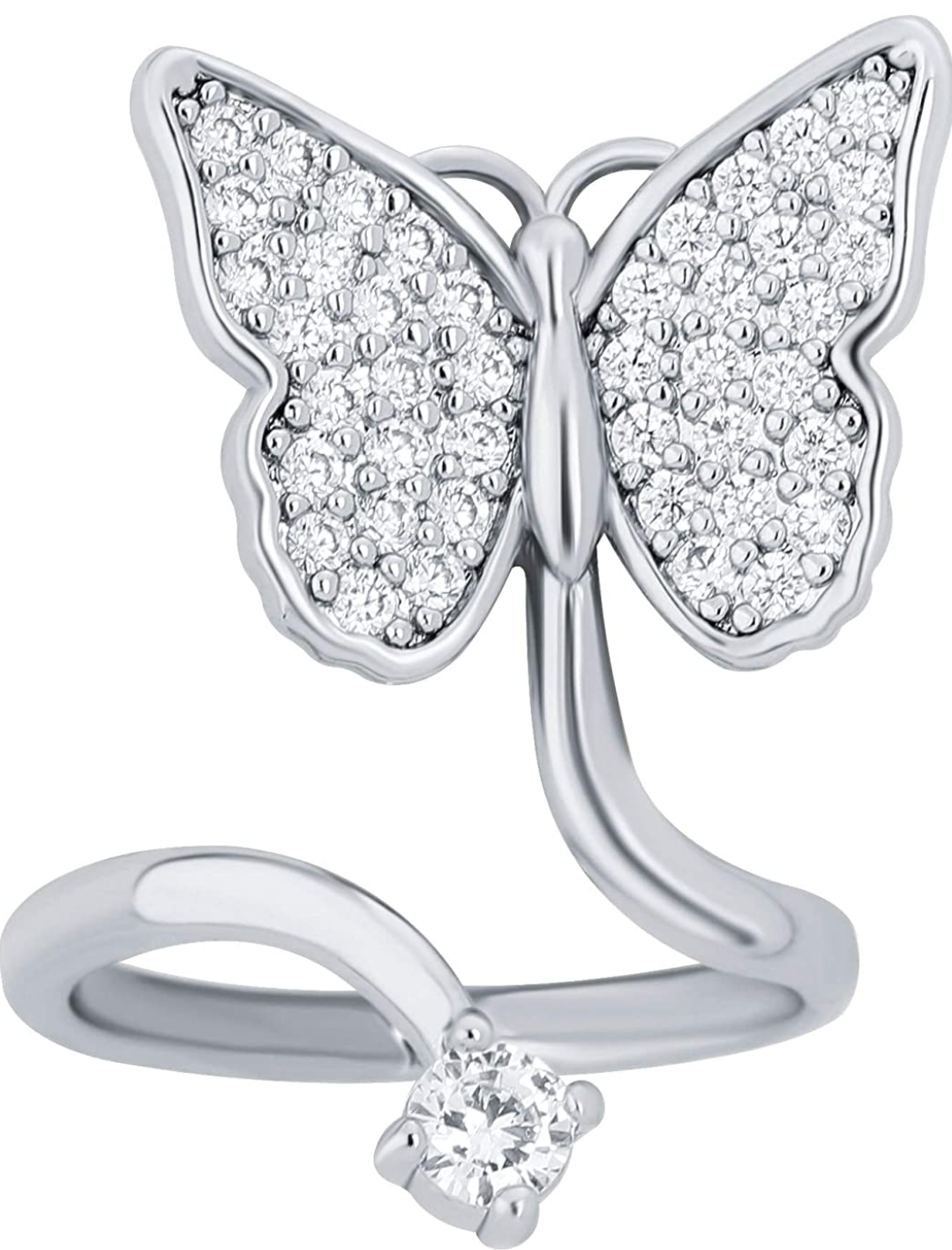 Small Adjustable Butterfly Ring